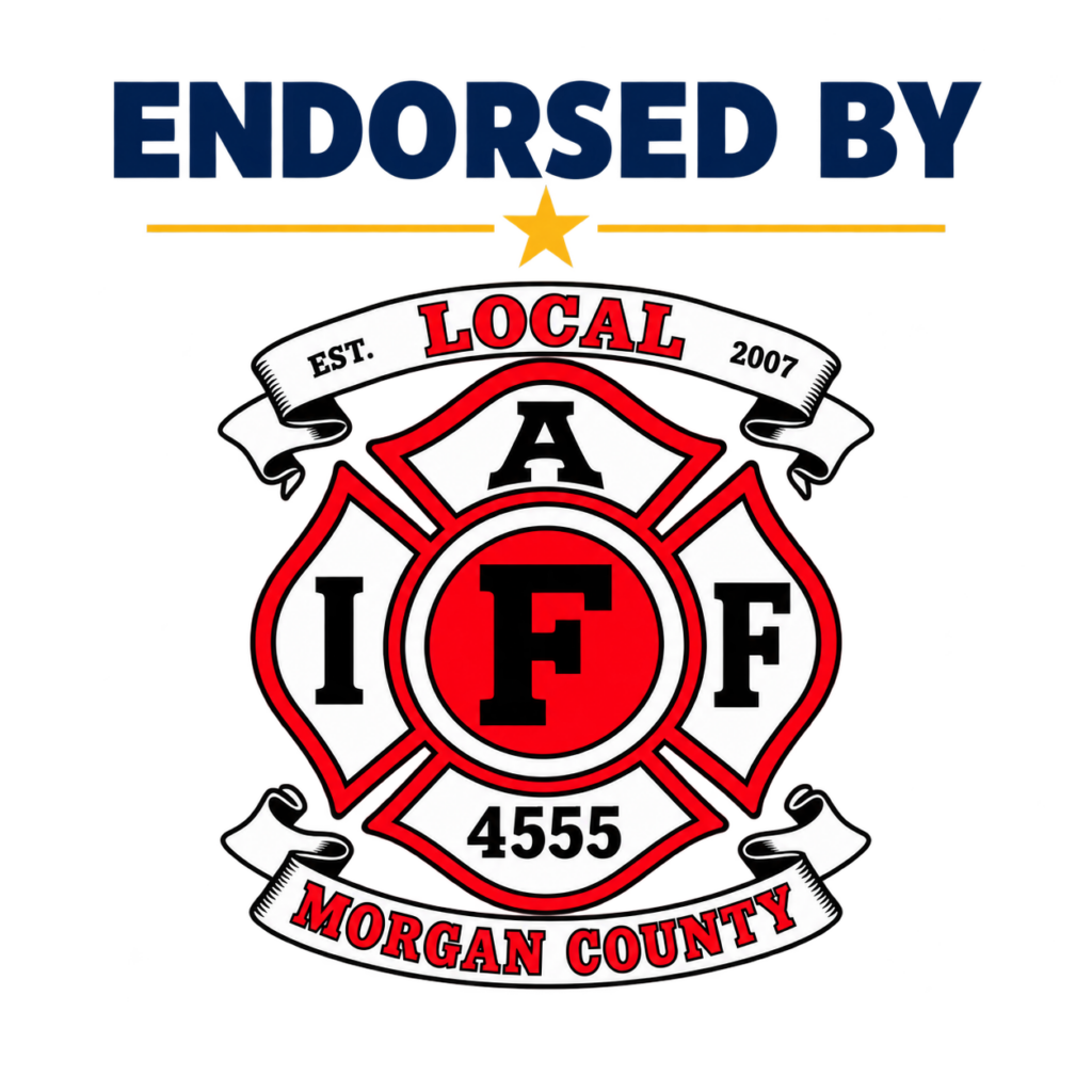 Morgan County Professional Firefighters Local 4555 emblem